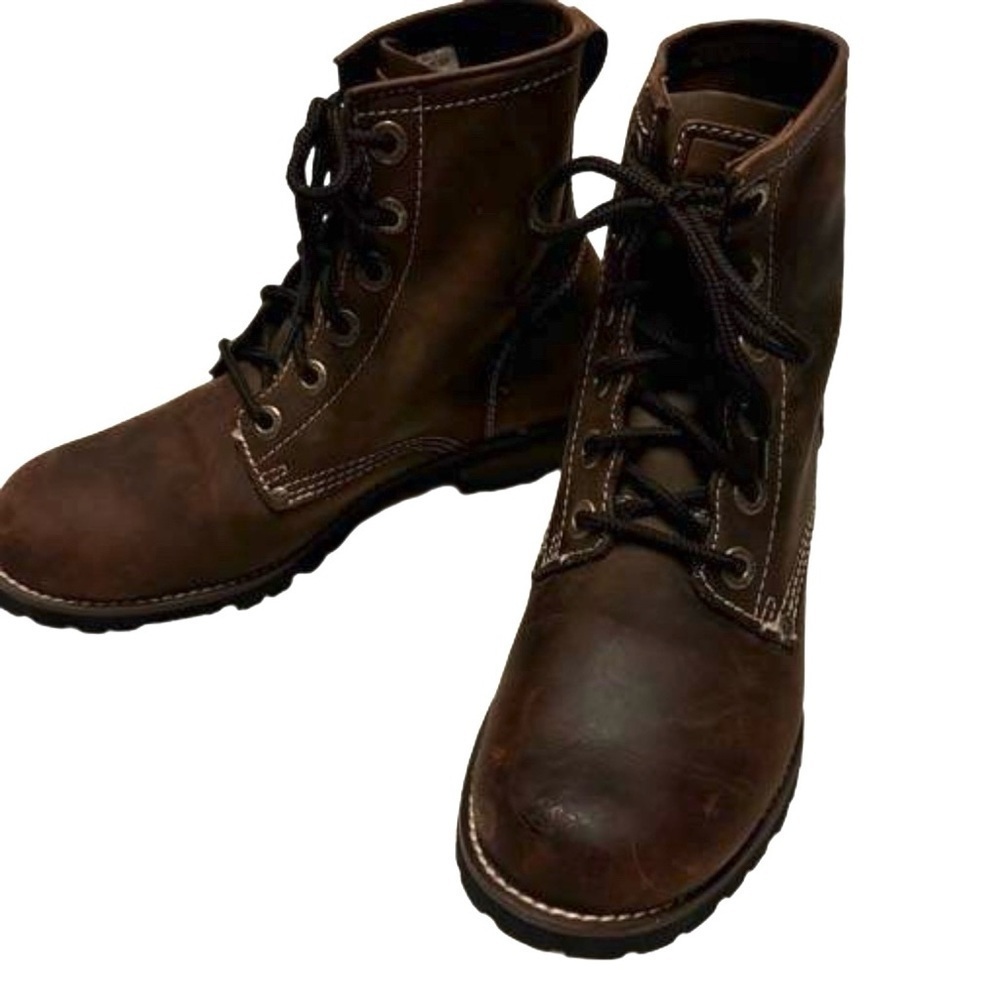 Skechers Womens Laramie Brown lace up Boots Size 7.5 NEW Has some scuff marks - Picture 15 of 16